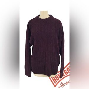 Segreto Men's Classic Crewneck Sweater in Deep Purple Size:XL